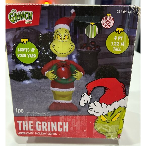 Gemmy Other - Gemmy 4-ft The Grinch Airblown Inflatable that lights up for use as a holiday de